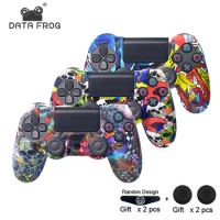 Data Frog Soft Silicone Case Cover For Playstation 4 PS4 Controller Anti-slip Protection Skin Case For PS4 Pro Slim Gamepad