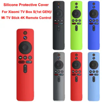 Silicone Protective Case for Xiaomi Mi TV Box S Remote Control Cover Silicone Soft Shockproof Protector Shell for Mi TV Stick 4K