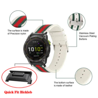 26mm nylon Smart Watch Band for Garmin Fenix 5X 6X 7X Quick Release Strap for Fenix 3 3HR D2 Charlie Descent Mk1 Wristband