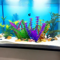 3pcs/lot Bright Color Aquarium Plants Artificial Aquatic Plants, Fish Tank Plants Decoration Ornament Set 7.08 inch