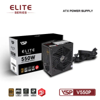 Bộ Nguồn Máy Tính VSP Elite V550P (550W / 85% Efficiency / Active PFC / Tụ Nhật)