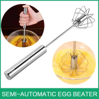 Hand Pressure Rotating Semi-Automatic Mixer Coffee Milk Mixing Egg Beater Hand Held Stonego Kitchen Baking Cooking Tools