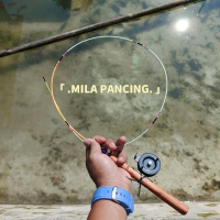 joran Pancing fiber optik telkom lilit super lentur 100cm waderan 1set lengkap reel tokos senar kail