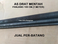 as drat baut ulir m 14 mm panjang 100 cm panjang 1 meter besi mentah