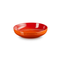 【Le Creuset】瓷器輕虹霓彩系列深圓盤20cm(火焰橘)