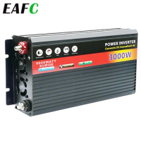 Car Inverter DC 12V To AC 220V Power Inverter 3000W 2000W 1000W Portable Car Power Bank Voltage Converter Solar Inverters