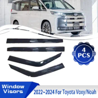 Window Visors For Toyota Noah Voxy R90 2022~2024 Car Window Wind Sun Rain Visor Deflector Awnings Weathershield Auto Accessories