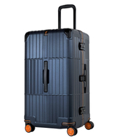 Departure《煞車款 異形鋁框箱》27吋異形箱 胖胖箱/行李箱-深藍色電子紋 HD515S