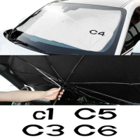 Car Windshield Sunshade Umbrella Cover Window Parasol ​Anti-UV Auto Interior Accessories For Citroen C4 C5 C3 C1 C6 C-elysee VTS