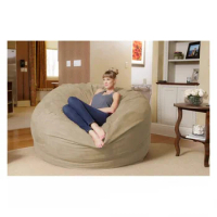 Dropping Living Room Bedroom Tatami Suede Lazy Sofa Bean Bag Cover Bean Bag Chair for Adults Without Filling