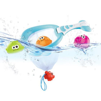 貝恩施嬰兒戲水玩具兒童寶寶鯨魚撈撈網浴室洗澡玩具噴水套裝