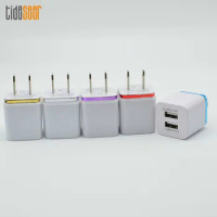 5V 2.1A+1A Double USB AC Travel US Wall Charger Plug Dual 2 Port Home Power Adapter for iPhone HTC Samsung Smart Phone 1000pcs