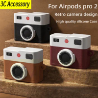 For Airpods Pro 2 Generation Case 2023 USB-C Bluetooth earphone accessories Charger Retro camera Design For Airpods 3 Cover Capa
