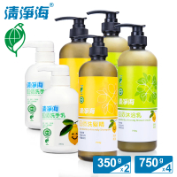 【清淨海】檸檬系列環保沐浴組超值6件組(沐浴乳x2+洗髮精x2+洗手乳x2)