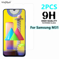 2Pcs For Samsung Galaxy M31 Glass For Samsung M31 Tempered Glass 9H Screen Protector Protective Glass for Samsung M31 M21 M30S