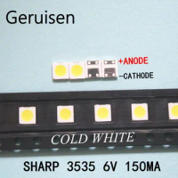 50PCS SHARP LED backlight LCD TV 3535 3537 LED SMD Lamp bead 1W 6V Cold white GM5F20BH20A