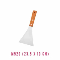 Griddle Spatula Sutil Masak Stainless Sus 304 Gagang Kayu / Spatula Griddle Sutil Teppanyaki SPATULA