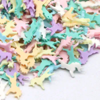 Colorful Horse Polymer Clay Sprinkles Unicorn Charms Slice for Nail Art Slime Accessory