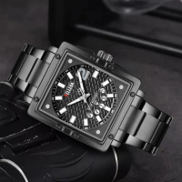 PROMO BELLEDA JAM TANGAN 9085 RANTAI JAM TANGAN ANALOG SEGI  TANGGAL AKTIF PRIA WANITA Watches