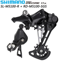 SHIMANO DEORE 11 Speed SL-M5100-R Shifter Lever RD-M5100-SGS Rear Derailleur for MTB Bike Original Cycling Parts