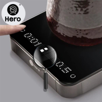 Hero High Precision 0.1g LED Smart Kitchen Scale Coffee Electronic Scales Pour Coffee Electronic Drip Coffees Scale 2KG