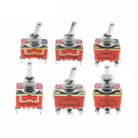10Pcs/Lot High Quality 15A 250V Spst 2 4 6 Terminal On Off Eten 1021 1122 1321 1221 Toggle Switch S
