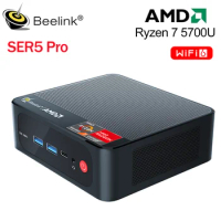 Beelink SER5 Pro AMD Ryzen 7 5700U Mini PC 16GB DDR4 500GB SSD 32GB 1TB Wifi6 BT5.2 Desktop Business Office Computer