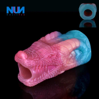 NUUN 4.6 Inch Male Cock Extender Alien Soft Silicone Penis Sleeve Wearable Colorful Condom Hollow Dildo Sheath Sex Toys for Men