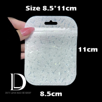 (Bịch 10cái) Túi Zip Trắng Xốp đẹp , túi Zipper đẹp đựnġ Phụ Kiện Trang Sức, nail mi, túi zip trong 