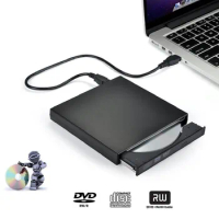 USB 2.0 Portable External DVD Optical Drive CD/DVD-ROM CD/DVD-RW Player Burner Slim Reader Recorder Portatil for Windows Mac OS