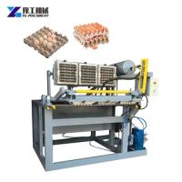 Automatic paper pulp egg tray production line waste paper recycle used egg tray machine small machine making egg tray