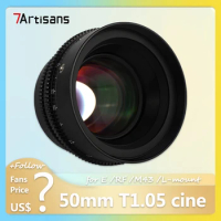 7artisans 50mm T1.05 APS-C MF Large Aperture Cine Lens for Camera Studio Photography with Sony E Canon RF M43 Sigma L Mount