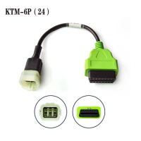 OBD2 KTM 6 Pin Optional Adapter Cable For Motorcycle Diagnostic Scanner Code Reader For KTM Moto OBD2 OBD Connector
