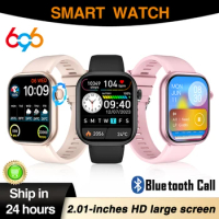 IWO BT Call Smart Watches Women Waterproof Health Tracker Fitness Smartwatch Men Sports 2.01 inch 200+ Watch Faces Voice Calling