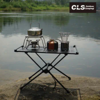 Folding Camping Table Outdoor IGT Portable Aluminium Alloy Nature Hike Camping Table Ultralight Removable Tools and Equipments