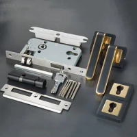 Zinc Alloy Bedroom Door Lock Silent Security Door Handle Lock High Quality Door Lock Handle Set Home Hardware with Key Lockset