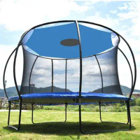 Trampoline Shade Cover Waterproof Oxford Silver-Coated Trampoline Top Cover Anti-UV Trampoline Tarp Sun Protection Fits 8-Pole