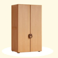 【橙家居·家具】/預購/艾勒系列小熊矮雙門衣櫃 AL-E2045(售完採預購 實木衣櫃 衣櫥 衣服收納櫃 置物櫃)