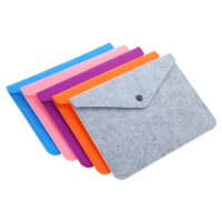 Felt File Folder File Briefcases Document Bag Paper File Folder Portfolios Case Letter Envelope Handbag Button Closure