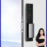 Finger vein eye fingerprint video call electronic password home intelligent door lock