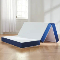 Portable Tri Folding Mattress, 6 inch Memory Foam, Mattress Topper with Breathable &amp; Washable Cover, Foldable Mattress Guest Bed