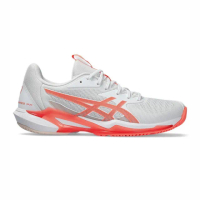 【asics 亞瑟士】Solution Speed FF 3 女 網球鞋 比賽 澳網配色 白 粉橘(1042A250-100)