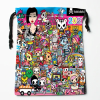 Custom Tokidoki Cartoon Drawstring Bags Dust-Proof Fashion Pattern Print Storage Bag Boys Girls Birthday Gift Bag Size 18X22cm