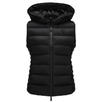 【MONCLER】秋冬新款 女款 BARRAUX 連帽羽絨背心-黑色(0號USA-XS、1號USA-S、2號USA-M、3號USA-L)