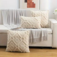 【IN stock pillowcase】 1pc Snowflake Velvet Jacquard Throw Pillow Covers Printed ThrowPillowcase Thro