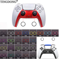 TINGDONG 23Colors 46pcs Chrome/Plastic Replacement Accent Rings For Sony Playstation 5 DualSense 5 PS5 Controller Accessories