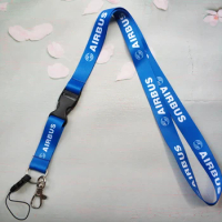 1 PC Blue AIRBUS Lanyards Neck Strap for Phone Strap Lanyard for Keys ID Card Gym Phone Straps USB Badge Holder Airbus Neckband