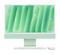 【APPLE 授權經銷商】2024 iMac 24吋 M4晶片 10核心CPU與10核心GPU 24G/512G SSD/巧控滑鼠/Touch ID巧控鍵盤_限桃園A8取貨#綠色-綠色