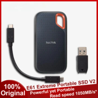SanDisk Extreme Portable SSD V2 1TB 2TB External Solid State Drive USB 3.1 Type-C Hard Disk Compatible For PC MAC TV Phone Disk