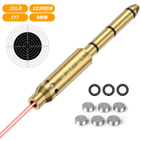 .22LR 9MM Tactical Red Laser Boresighter Laser Bore Sight Laser Accuracy for Pistols Rifle Airsoft Accessories .177Cal .223Rem